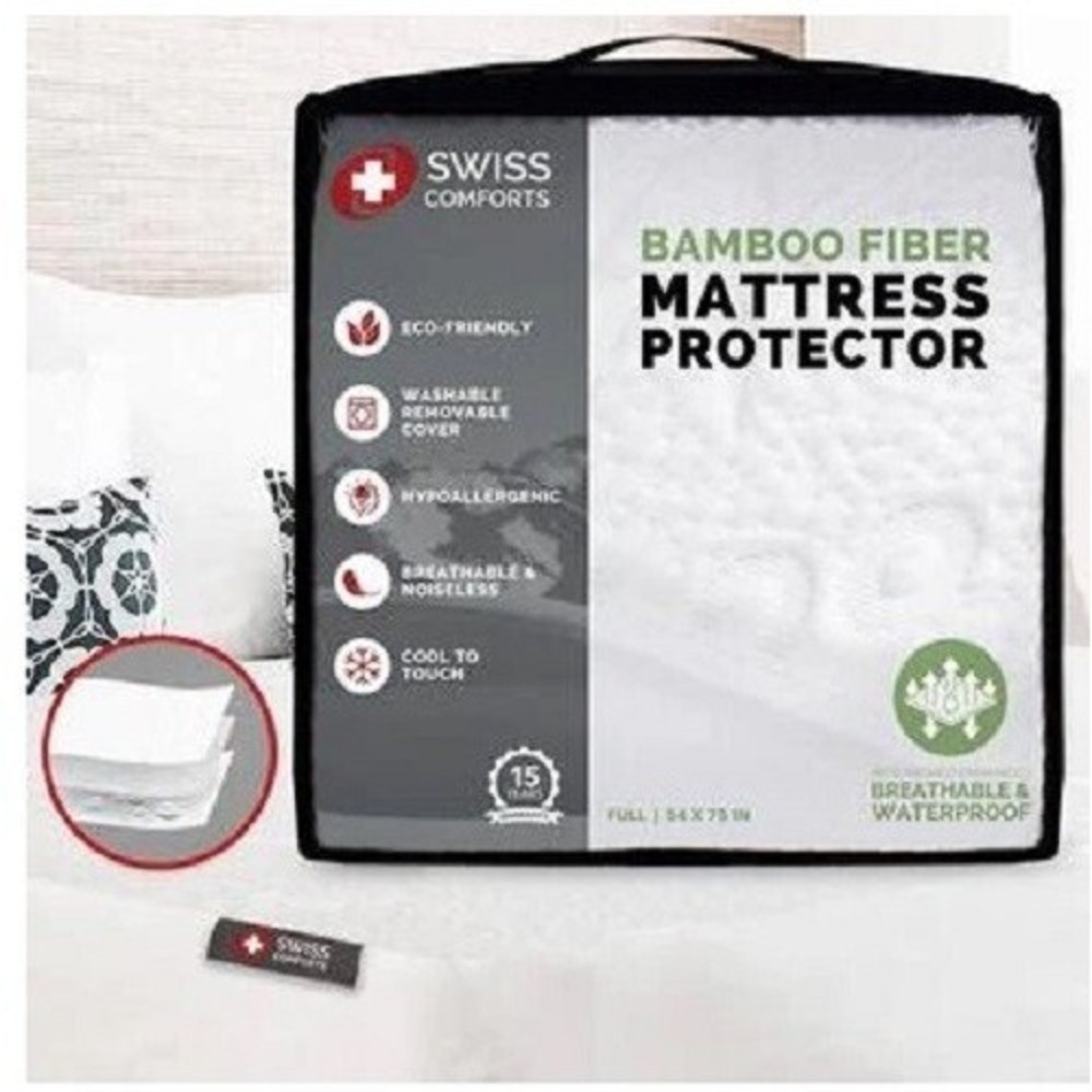 Bamboo Mattress Protector Extra Deep - 100% Waterproof FULL Size Mattress Cover